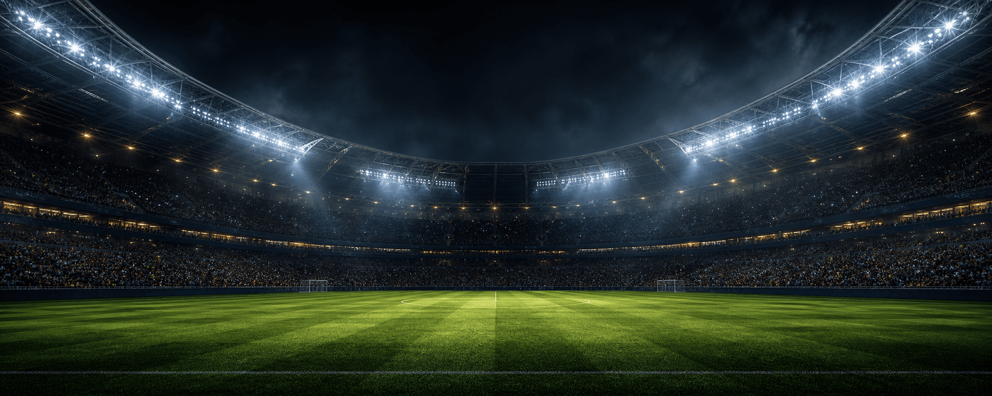 Night-time football stadium